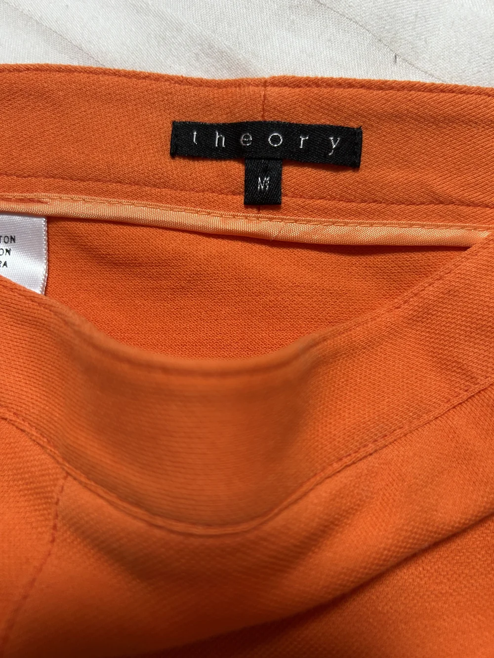 Theory Orange Skater Mini Skirt